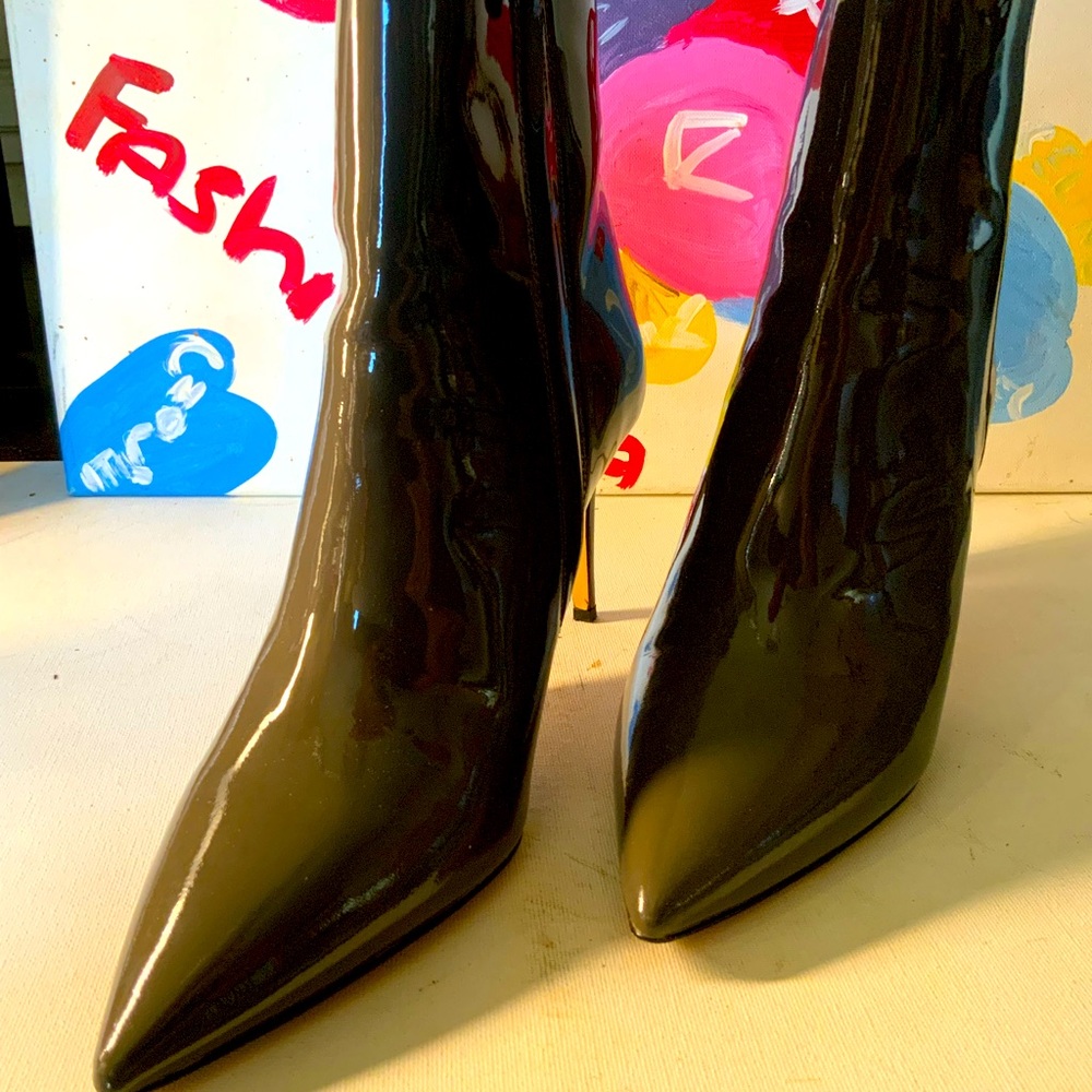 J Crew Patent Stiletto Bootie Size 12